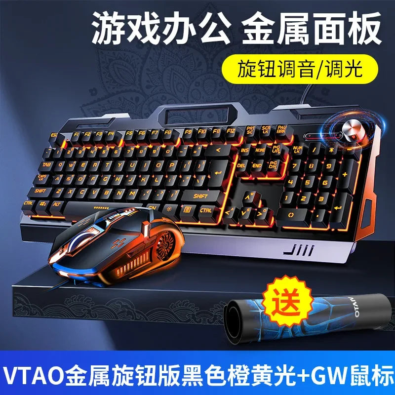 RGB Gamer Keyboard Gaming Keyboard and Mouse Headphone Gamer Kit Backlit USB Wired Computer KeyboardFor Pc Laptop 3 In1 Teclado