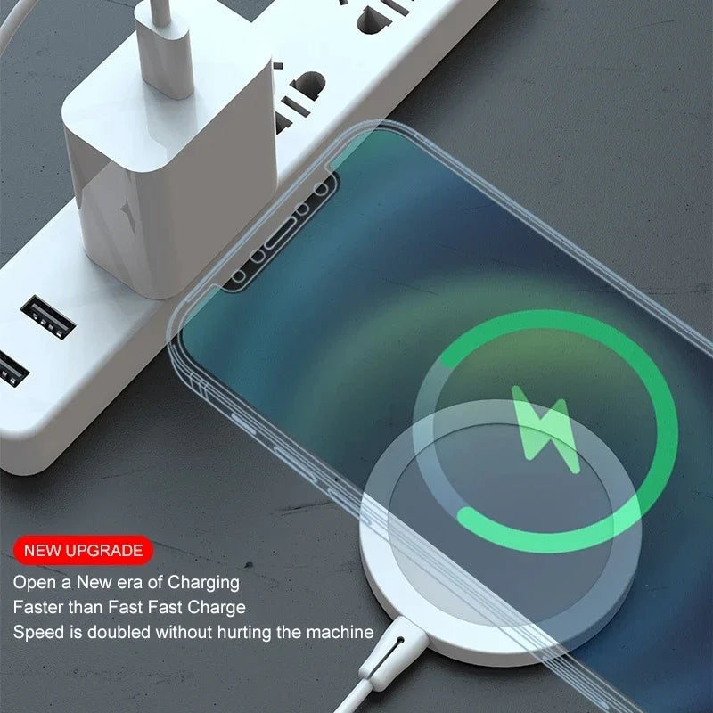 Fast Charger Magnetic Wireless Charging Device For iPhone 16 15 14 13 12 Pro Max Mini USB C 8 Plus XR MAX Airpods Pro