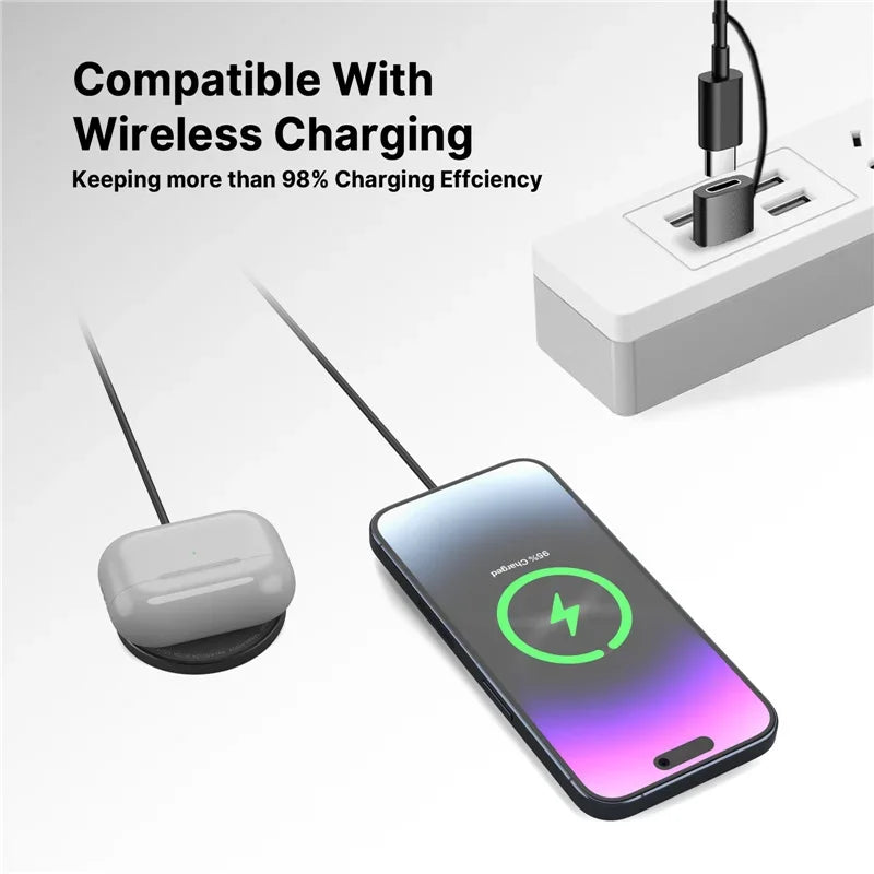 100W Magnetic Wireless Charger Pad USB + Type C For Magsafe iPhone 16 15 14 13 12 Pro Max Fast Charging Dock Station Chargers