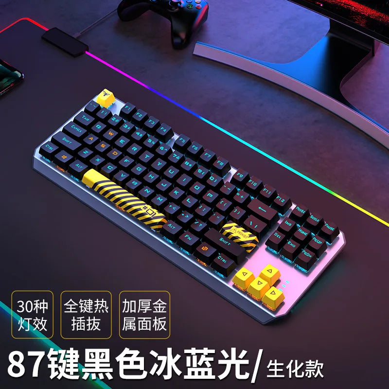 104Key Gaming Mechanical Keyboard 2.4G  Bluetooth Wired Keyboard RGB HotSwap Gamer sem fio teclado mecanino